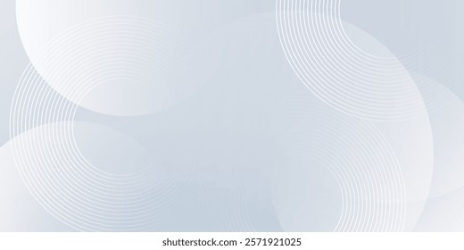 Abstract grey background with dynamic circle lines. 
