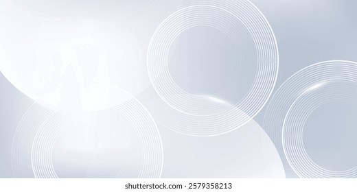 Abstract grey background with dynamic circle lines.