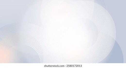 Abstract grey background with dynamic circle lines. Smooth Gradient