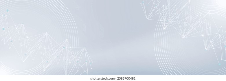Abstract grey background with dynamic circle lines.
