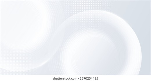 Abstract grey background with dynamic circle lines.modern vector