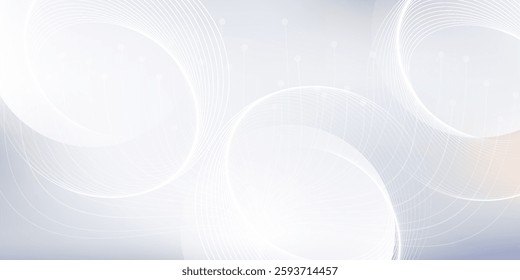 Abstract grey background with dynamic circle lines.