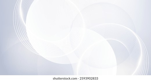 Abstract grey background with dynamic circle lines.