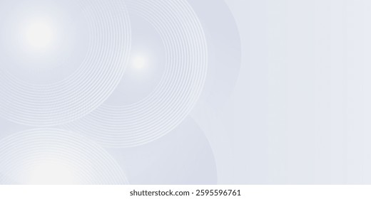 Abstract grey background with dynamic circle lines art model
