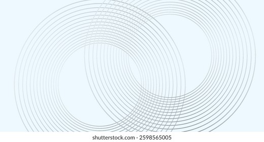 Abstract grey background with dynamic circle lines.