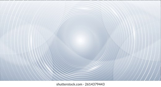 Abstract grey background with dynamic circle lines.