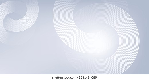 Abstract Grey Background with Dynamic Circle Lines, Perfect for Modern Graphic Design Projects, Banners, Brochures, and Digital Art, Ideal for Corporate Branding and Creative Presentations vector 