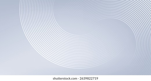 Abstract Grey Background with Dynamic Circle Lines, Perfect for Modern Graphic Design Projects, Banners, Brochures, and Digital Art, Ideal for Corporate Branding and Creative Presentations