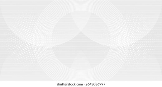Abstract grey background with dynamic circle lines. vector illustration