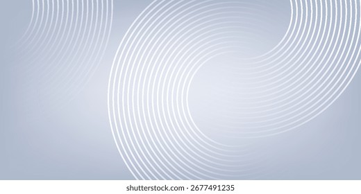 Abstract Grey Background with Dynamic Circle Lines, Perfect for Modern Graphic Design Projects, Banners, Brochures, and Digital Art, Ideal for Corporate Branding and Creative Presentations