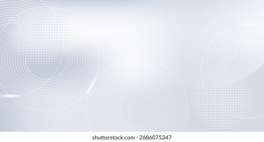 Abstracte grijze achtergrond met dynamische cirkellijnen.