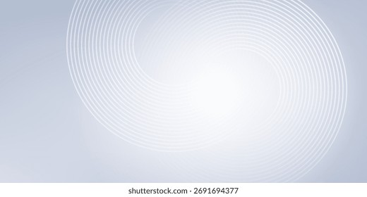 Abstract Grey Background with Dynamic Circle Lines, Perfect for Modern