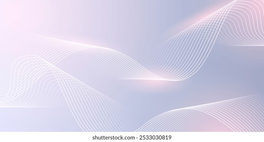 Abstract grey background with dynamic glowing wavy lines.