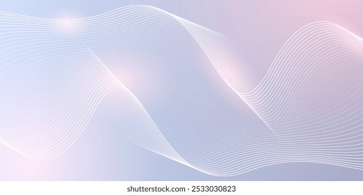 Abstract grey background with dynamic glowing wavy lines.