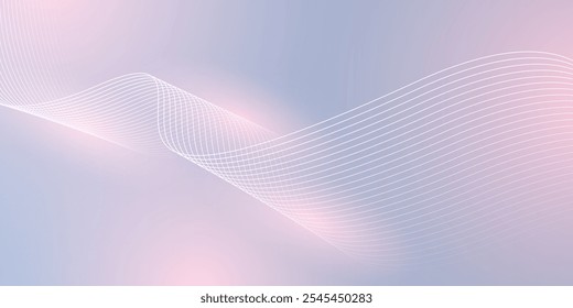 Fondo gris Abstractas con líneas onduladas brillantes dinámicas. Concepto de tecnología del futuro digital