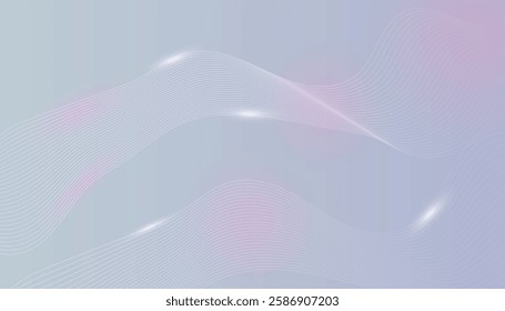 Abstract grey background with dynamic glowing wavy lines.
