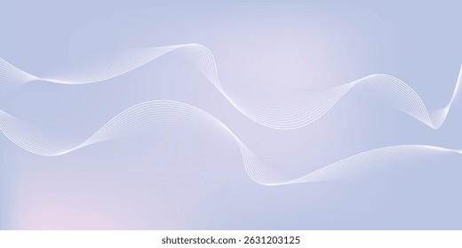 Abstract grey background with dynamic glowing wavy lines.