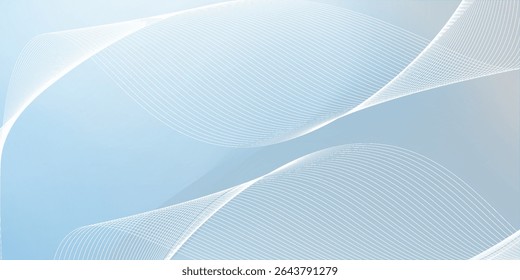 Abstract grey background with dynamic glowing wavy lines.