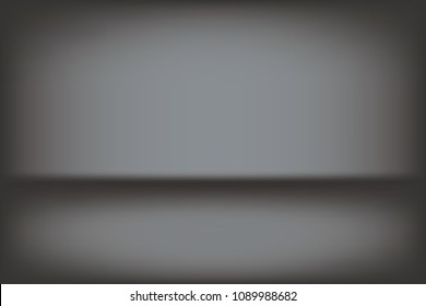 Abstract grey abstract background. Empty room with spotlight effect. Vector EPS10 Graphic art design.