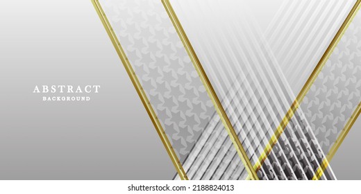 Abstract grey background with gold lines