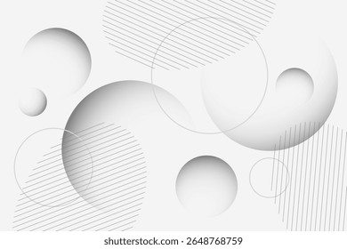 abstract grey background with gradient color circular shapes. vector illustration