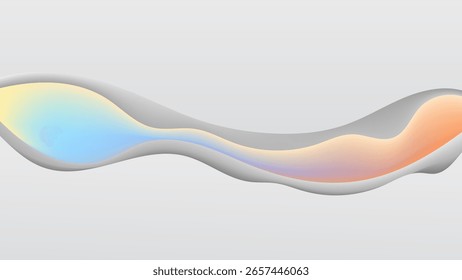 ABSTRACT GREY BACKGROUND WITH HAND DRAWN ORGANIS SHAPES ELEGANT GRADIENT MESH YELLOW BLUE ORANGE PURPLE SMOOTH COLOR DESIGN VECTOR TEMPLATE GOOD FOR MODERN WEBSITE, WALLPAPER, COVER DESIGN 