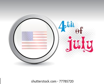 abstract grey background with isolated icon for 4 july