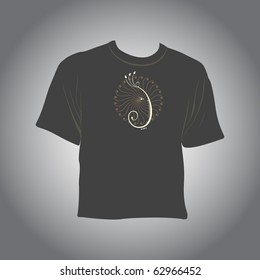 abstract grey background with isolated tshirt
