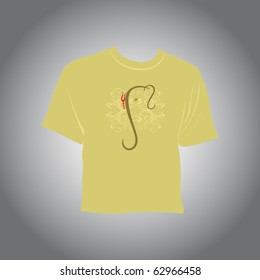 abstract grey background with isolated tshirt