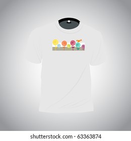 abstract grey background with isolated tshirt