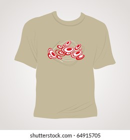 abstract grey background with isolated  tshirt
