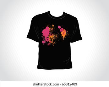 abstract grey background with isolated tshirt
