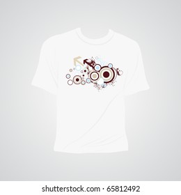 abstract grey background with isolated tshirt