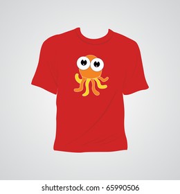 abstract grey background with isolated tshirt