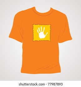 abstract grey background with isolated white tshirt