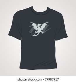 abstract grey background with isolated white tshirt