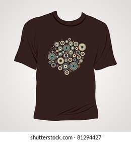 abstract grey background with isolated white tshirt
