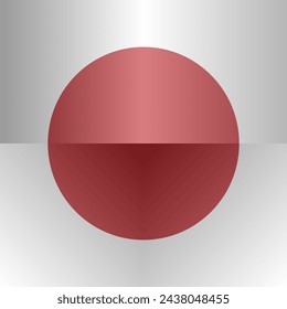 Abstract grey background with a large red semicircle. The vector background can be used in the design of a cover, book design, poster, flyer, CD cover, website background or advertisement.