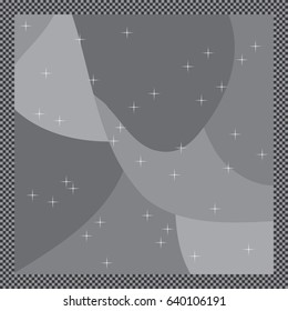 Abstract grey background with many black particles and blurred motion effect for business or medicine presentation and place for your text.