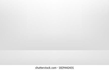 Abstract grey background. Minimal 3d shelf. Room in the 3d. Space for text. Vector illustration.