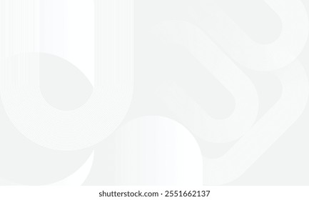 Abstract grey background. Modern white round with geometric lines shape