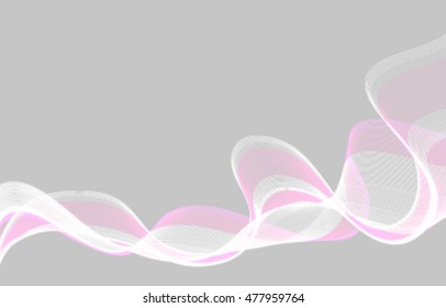 Abstract grey background with pink and gray waves.