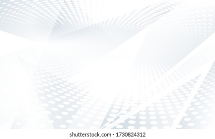 Afiche de fondo gris abstracto con ondas dinámicas  ilustración de Vector de red tecnológica 