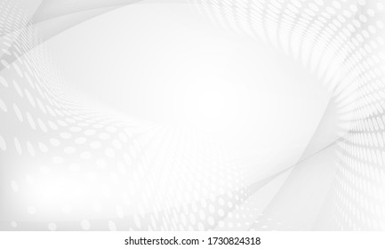 Abstract grey background poster with dynamic waves. technology network Vector illustration.
