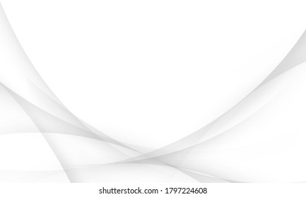 Abstraktes graues Hintergrundposter mit dynamischen Wellen. Technologienetzwerk, Vektorgrafik.