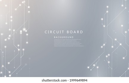 Afiche de fondo gris abstracto con dinámica. red de datos de tecnología Ilustración vectorial.