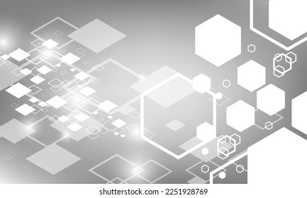 Abstract grey background poster with dynamic. technology network Vector illustration