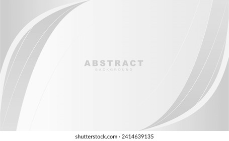 Abstract grey background poster with dynamic waves.
