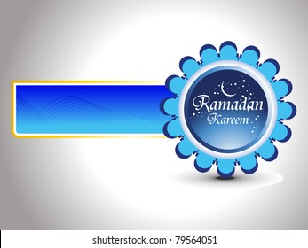 abstract grey background with ramadan kareem icon