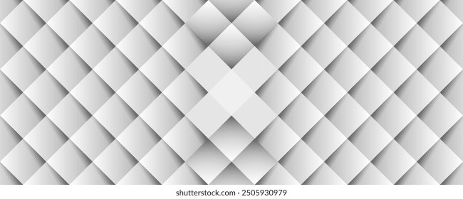 Abstract grey background with rhombuses and gradients. Landing page or psychedelic game background with optical illusion.